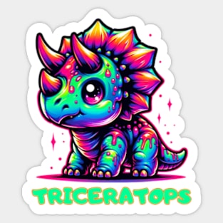 Triceratops Baby Dino Kawaii Cute Chibi Sticker